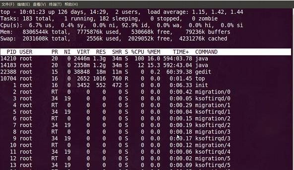 如何查看当前Linux系统的状态,如CPU使用,存储